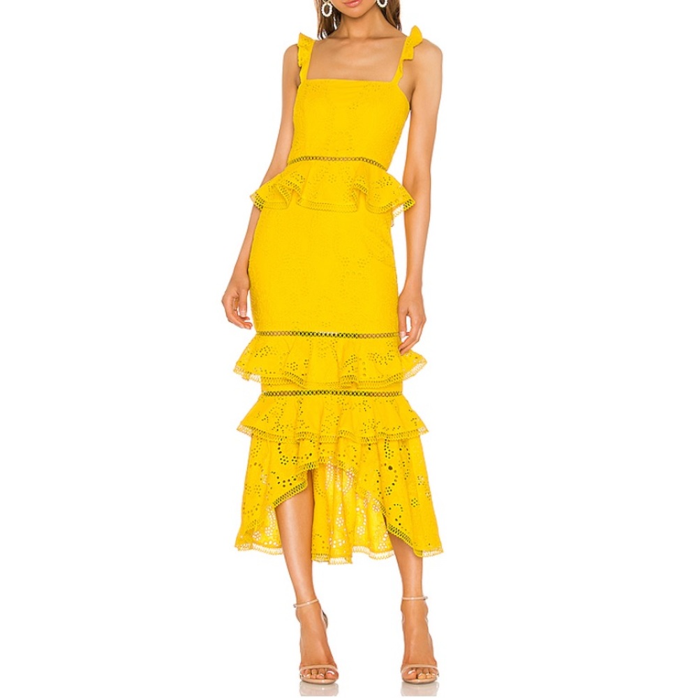 Yellow 100% cotton dress